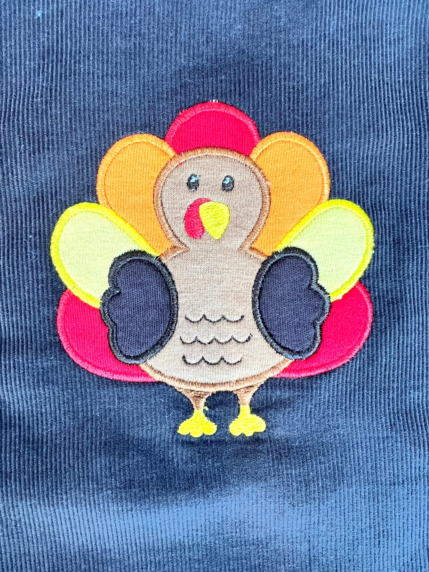 Brown Turkey Ruffle Corduroy Jumper