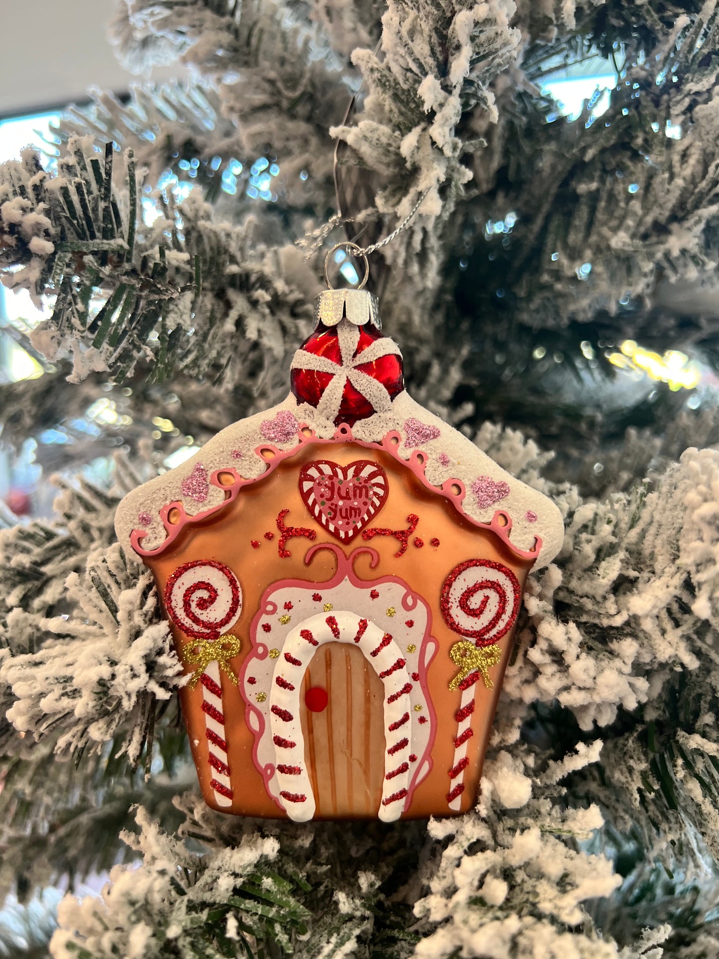 Glitter Gingerbread House Ornament