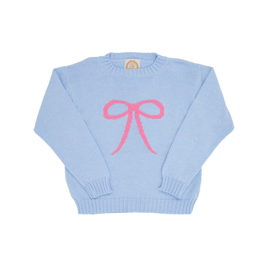 Isabelle's Intarsia Sweater | Beale Street Blue/Hamptons Hot Pink/Bow
