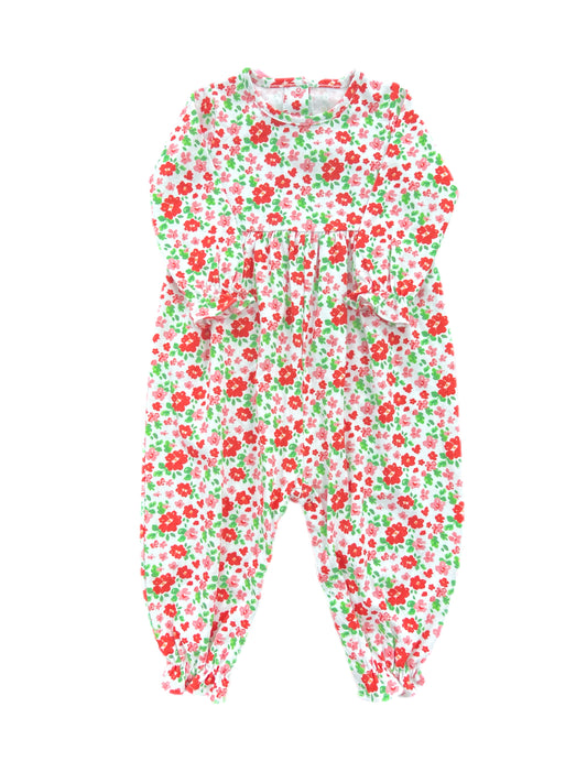 Isla Knit Long Bubble | Red & Pink Floral