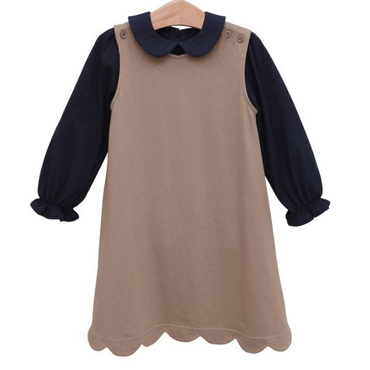 Scalloped Jumper | Khaki