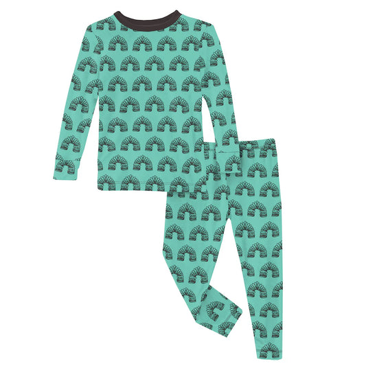 Print Long Sleeve Pajama Set | Glass Spring Toy