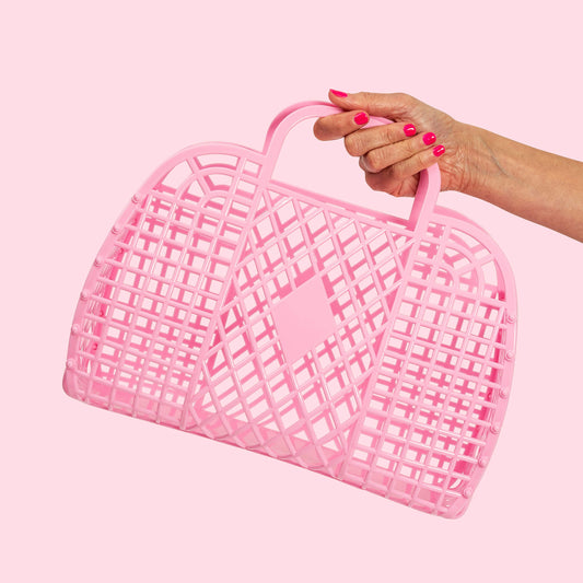 Retro Jelly Bag Basket | Bubblegum Pink