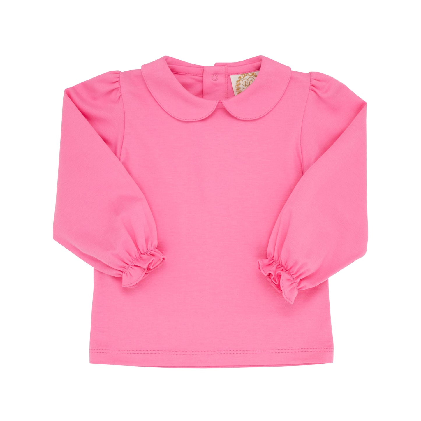 Long Sleeve Maude's Perter Pan collared Shirt | Hamptons Hot Pink