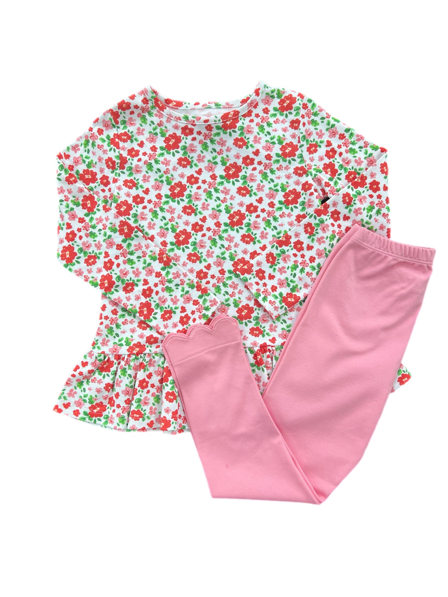 Loren Knit Legging Set | Red & Pink Floral