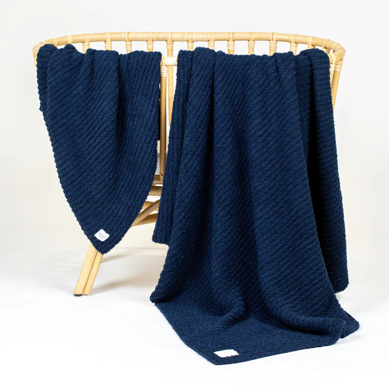 Chenille Blanket | Navy