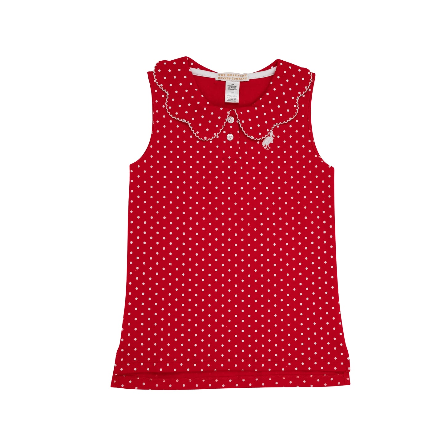 Paiges Playful Polo | Richmond Red & Worth Ave Microdot