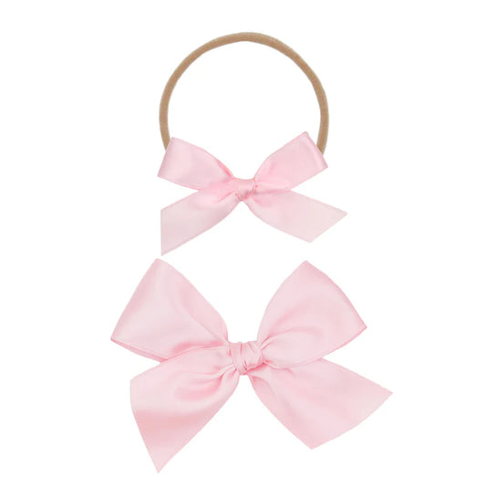 Satin Bow | Baby Pink Headband