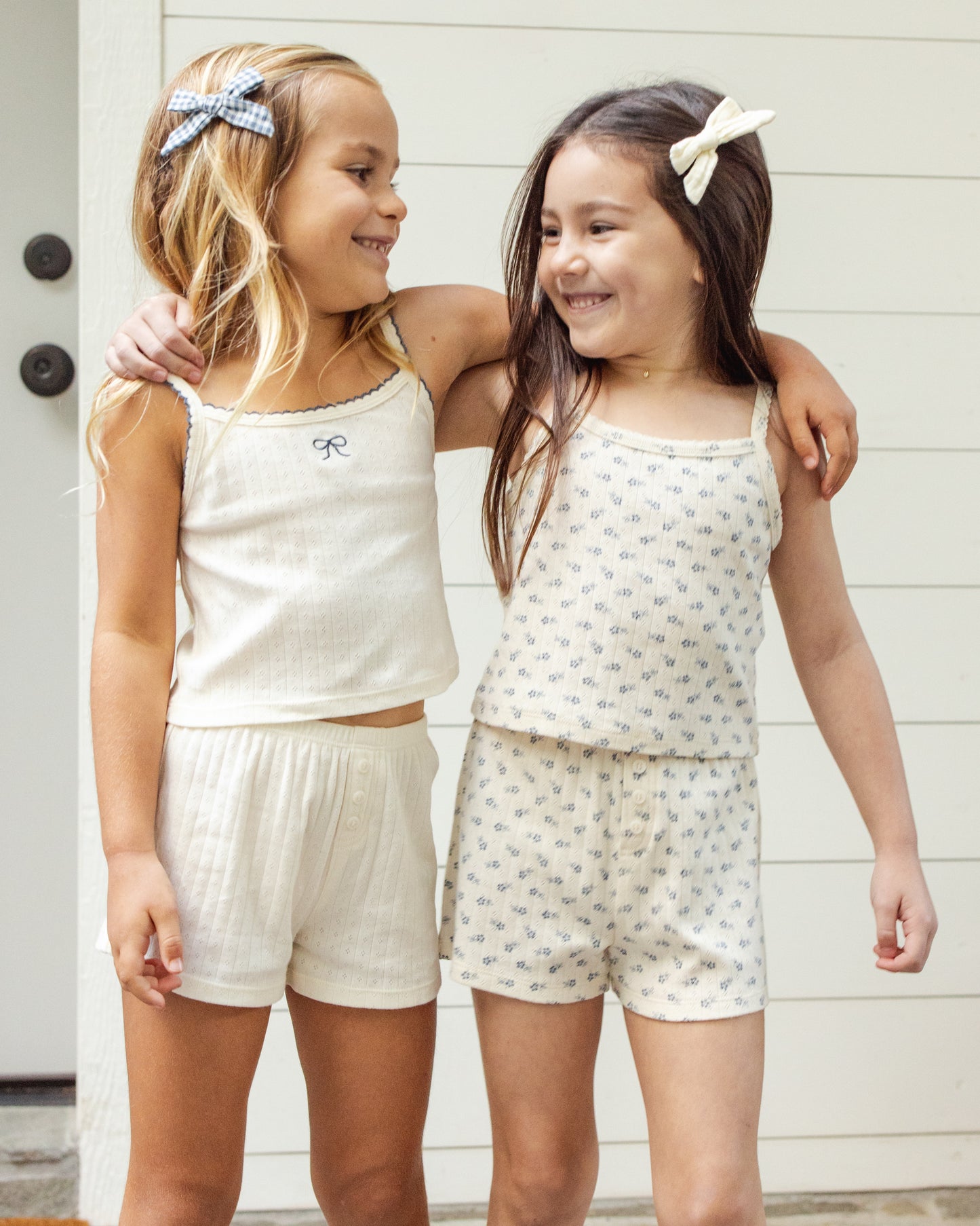 Pointelle Lounge Set || Natural Blue Ditsy