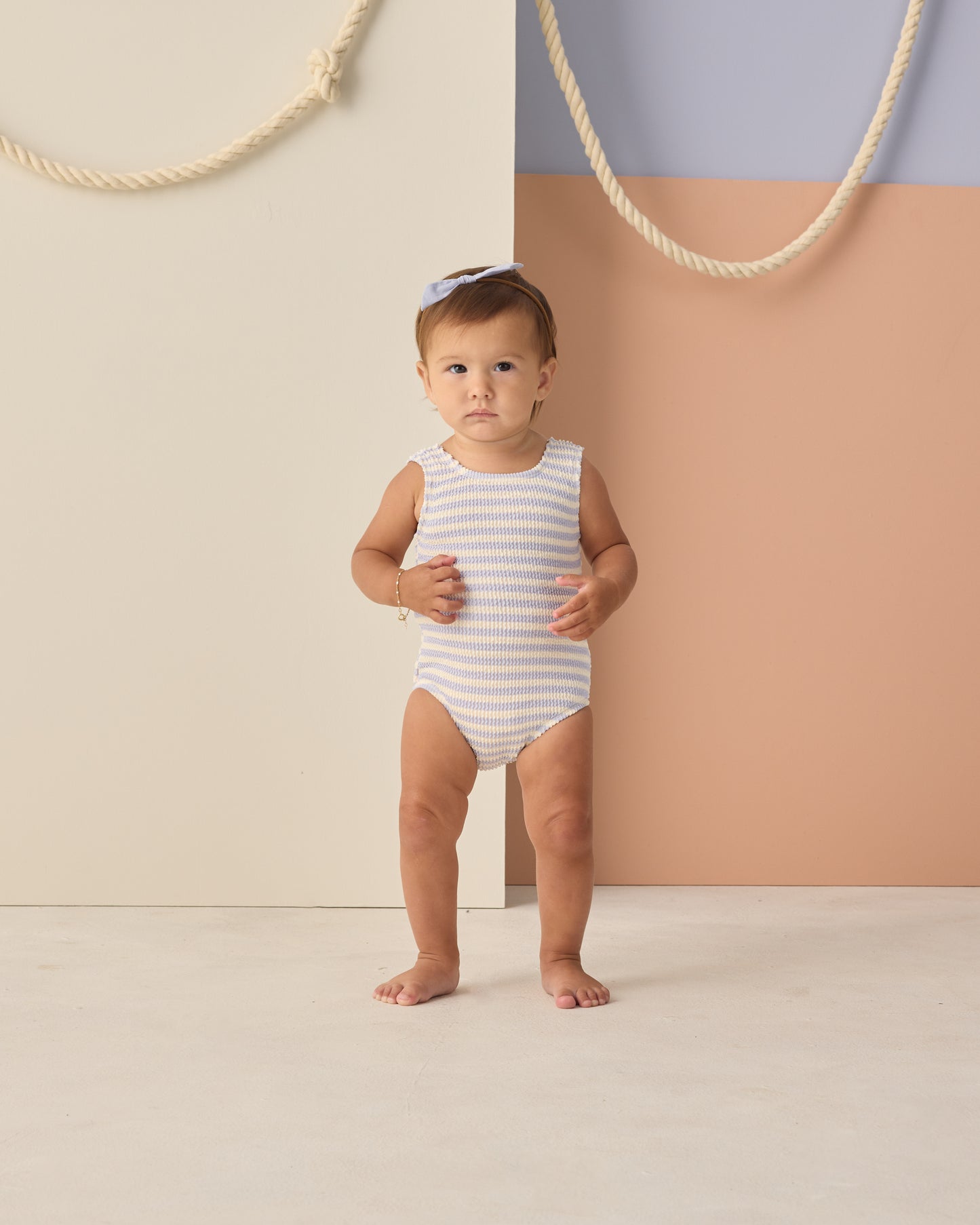 Moxie One Piece || Periwinkle Stripe
