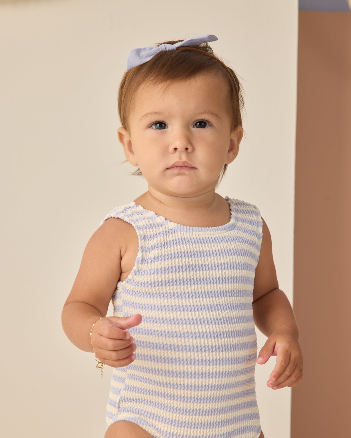 Moxie One Piece || Periwinkle Stripe