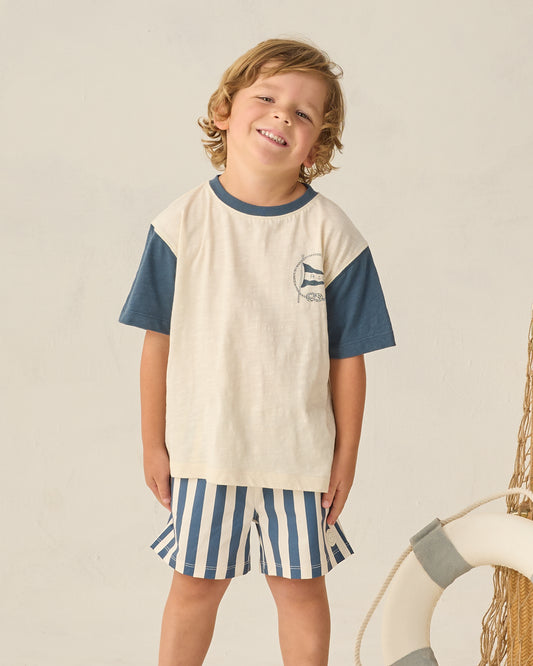 Boardshort || Navy Stripe