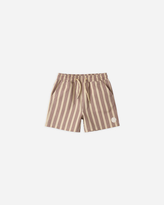 Boardshort || Brown Butterscotch Stripe