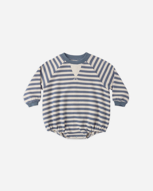 Crewneck Romper || Marine Stripe