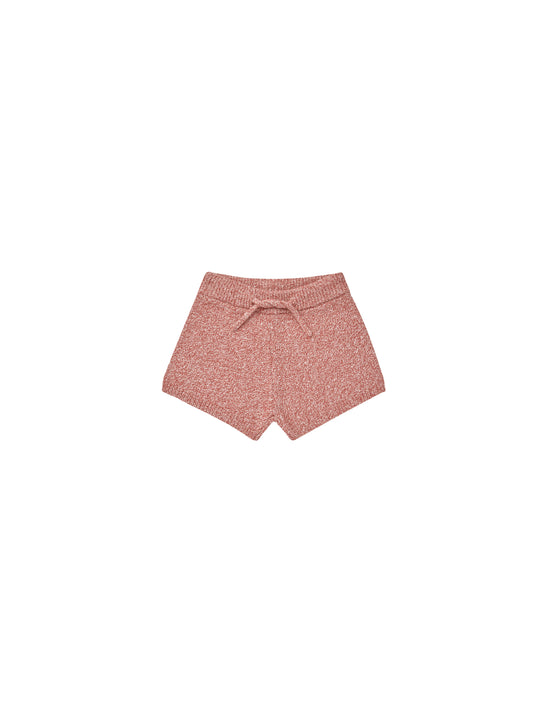 knit shorts || heathered strawberry