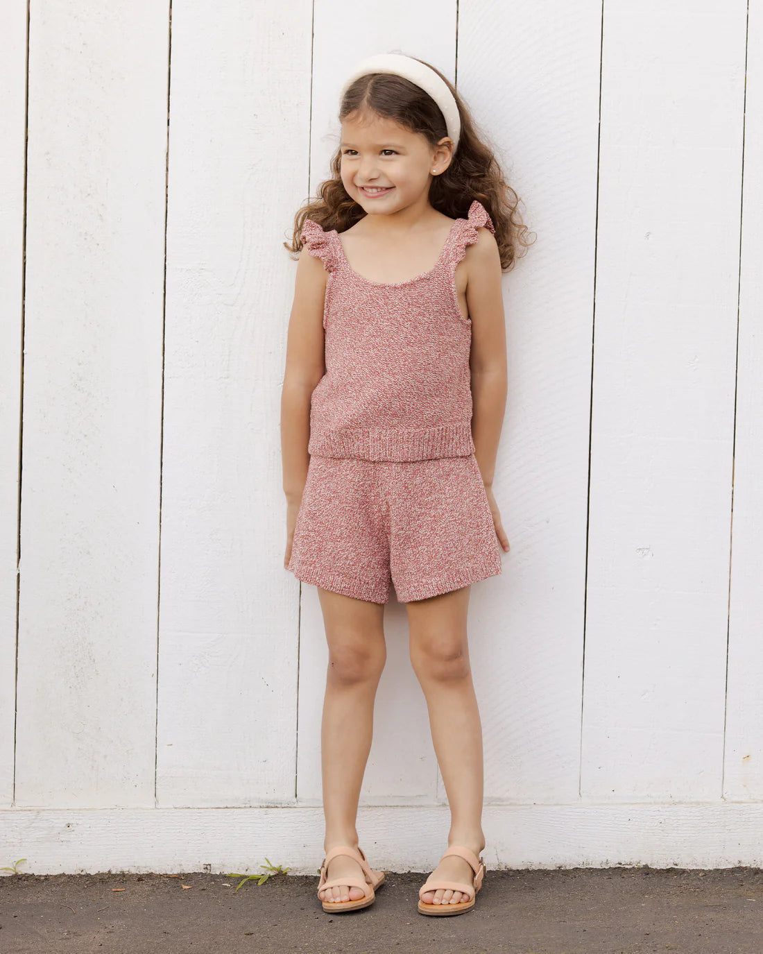 knit tank || heathered strawberry