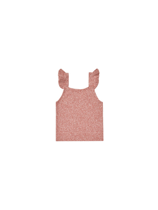 knit tank || heathered strawberry