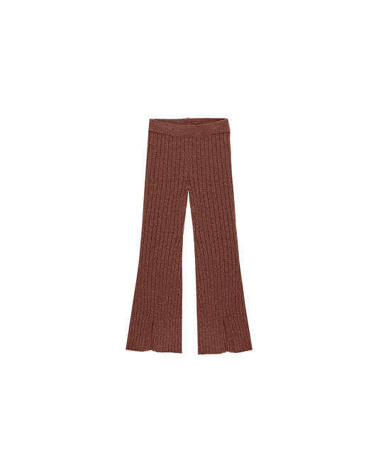 Flare Knit Pant || Brick