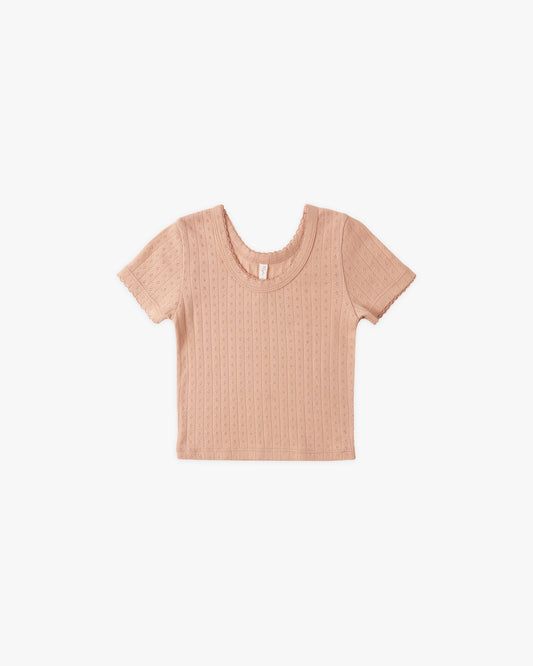 Pointelle Tee || Melon