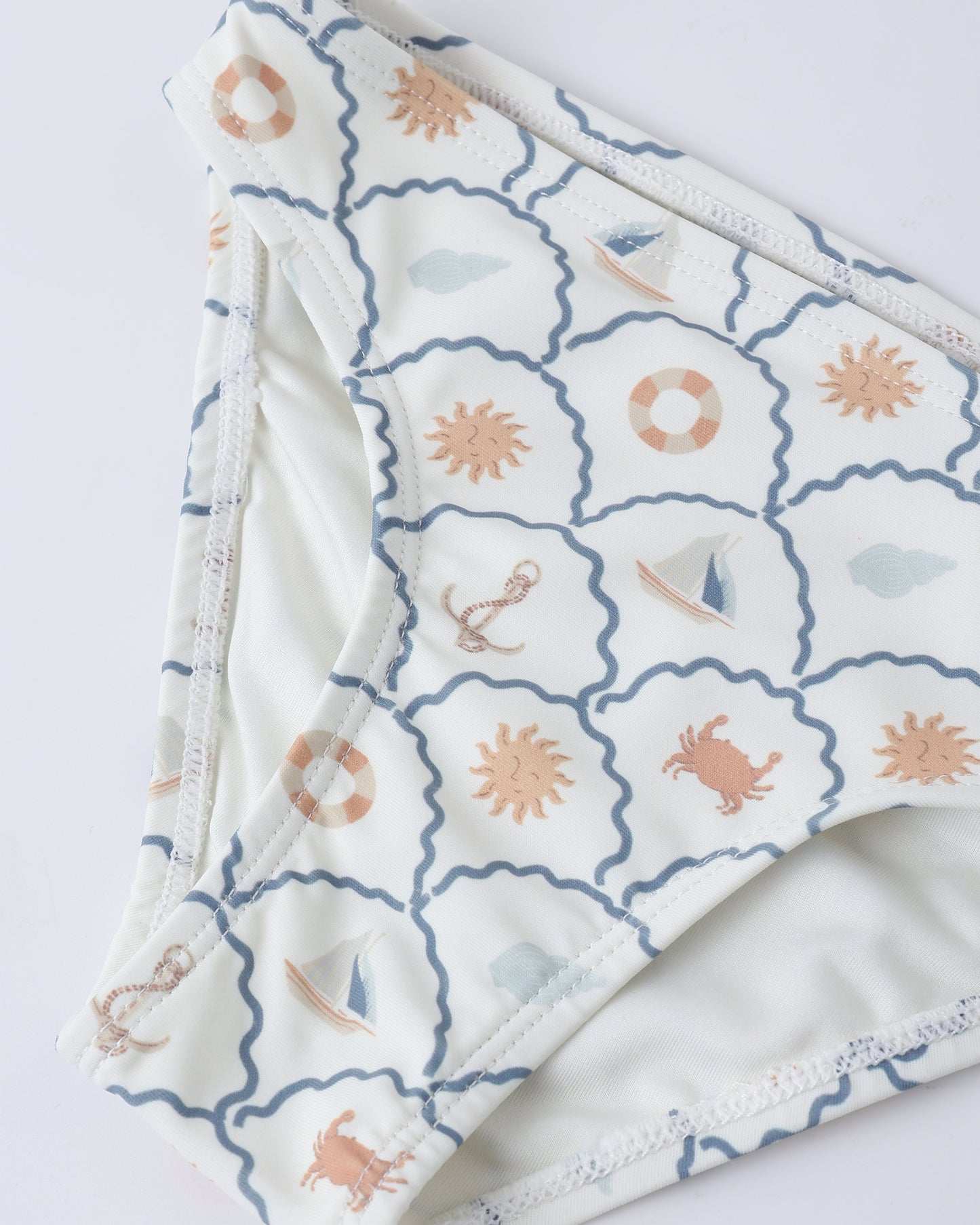 Crop Rashguard Set | Nautical