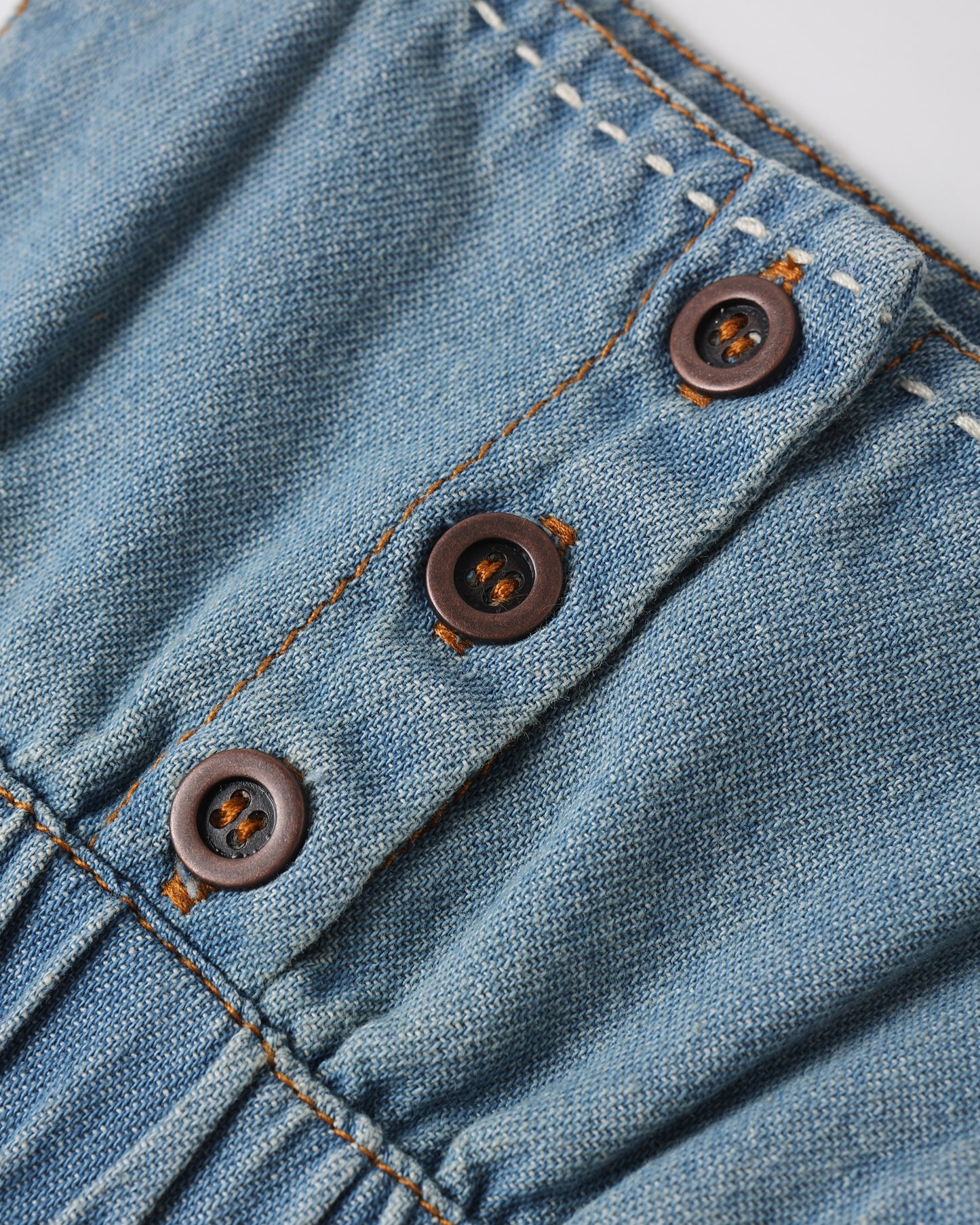 Denim Romper || Washed Blue