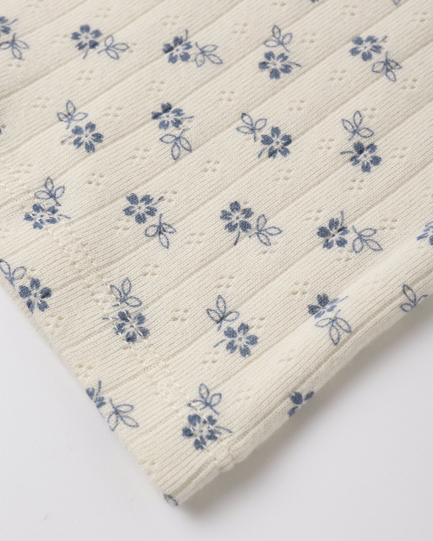 Pointelle Lounge Set || Natural Blue Ditsy