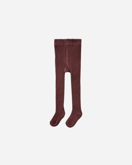 Ribbed Tights || Burgundy