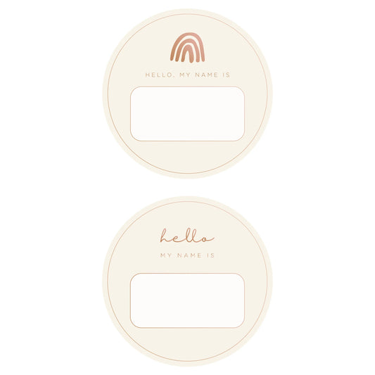 Blank Name Tags | Rose Gold Foil (2 pack)