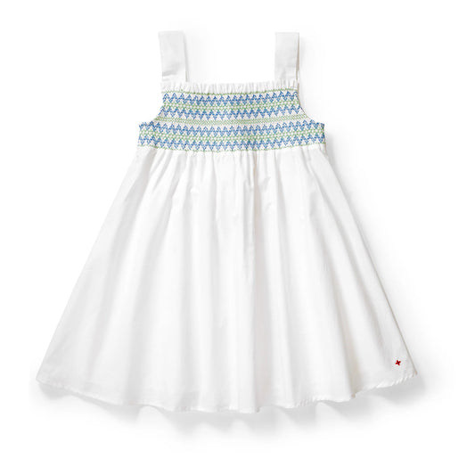 Mayla Smocked Dress | White