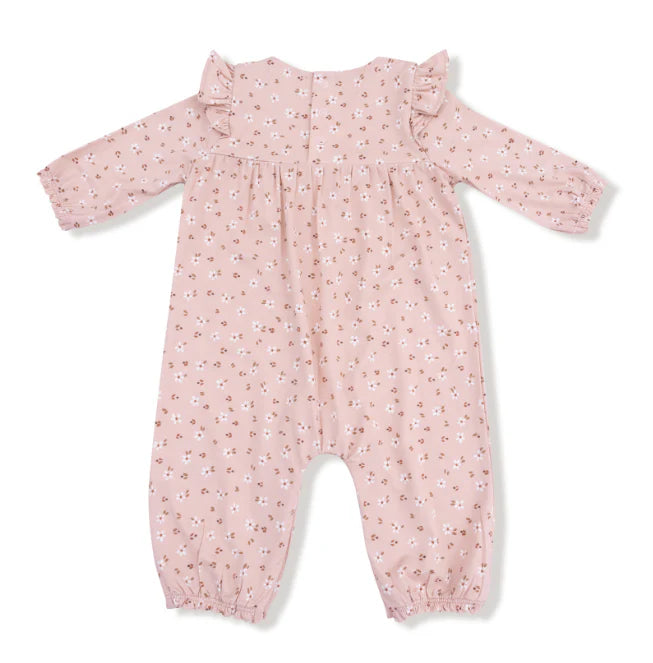 Ruffle Sleeve Romper | Carrie Floral Pink