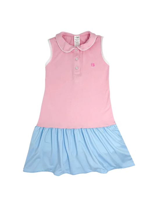 Darla Dropwaist Dress | Light Pink + Light Blue