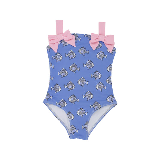 Shannon Bow Bathing Suit | Little Fishes with Pier Party Pink