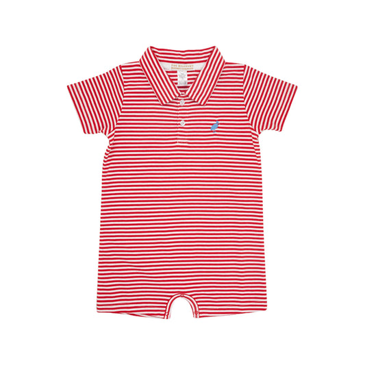 Sir Propers Romper | Richmond Red w/ Barbados Blue