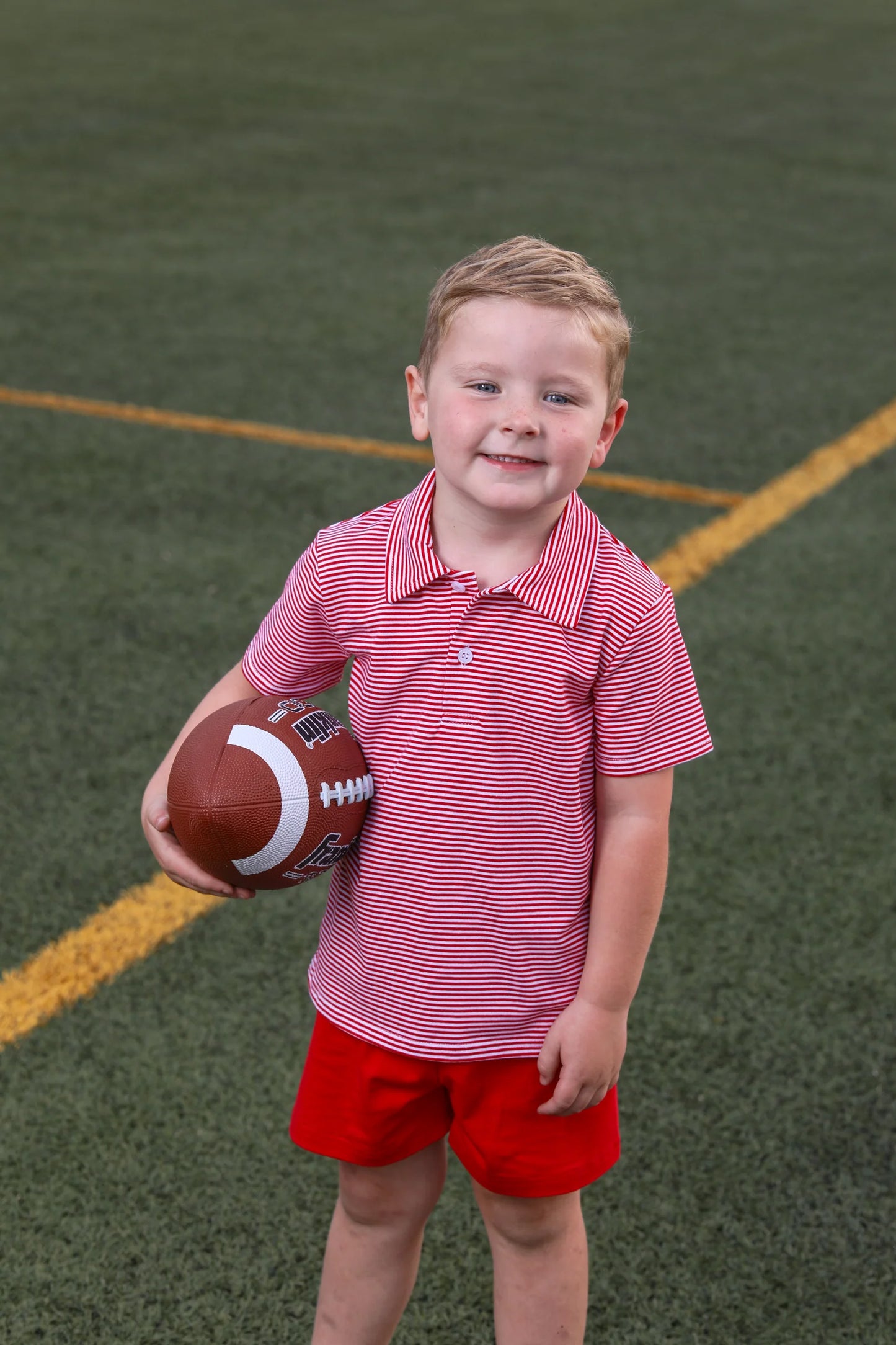 Henry Game Day Polo | Red Stripe