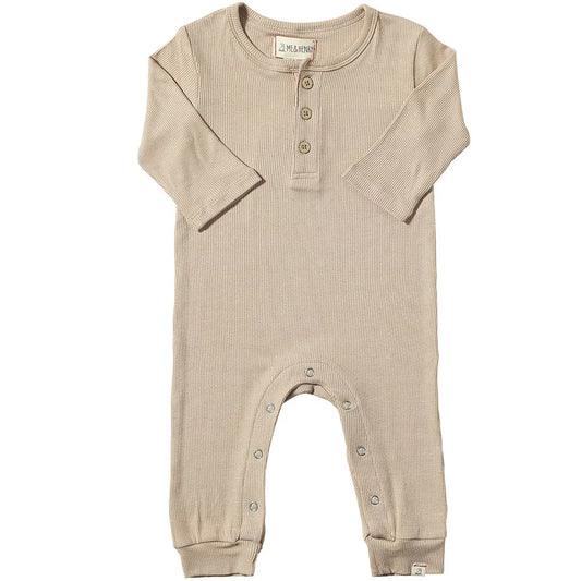 Mason Ribbed Romper | Beige