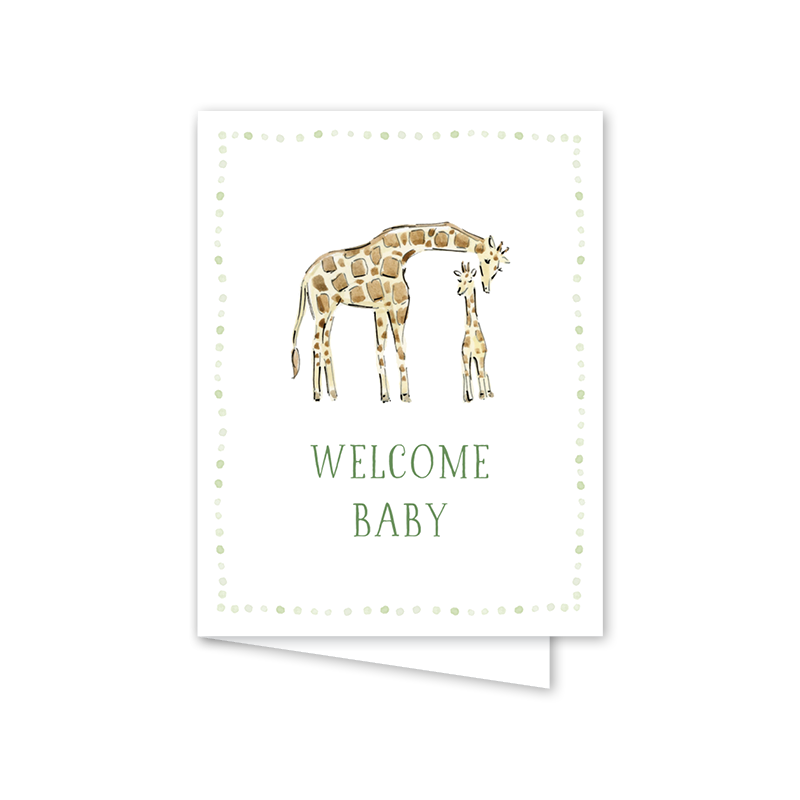 Zoo in the City Baby Card: Single Card