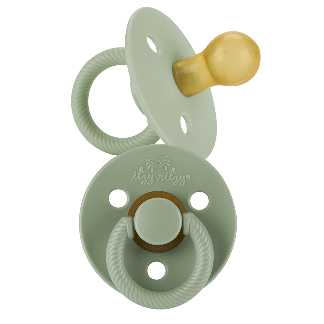 Itzy Soother™ Natural Rubber Paci Sets - Blossom + Rosewood