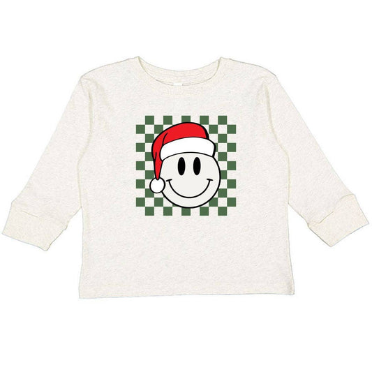 Santa Smiley Christmas Long Sleeve Shirt