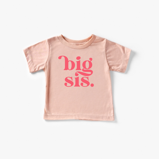 Big Sister Toddler and Youth  Shirt | Peach