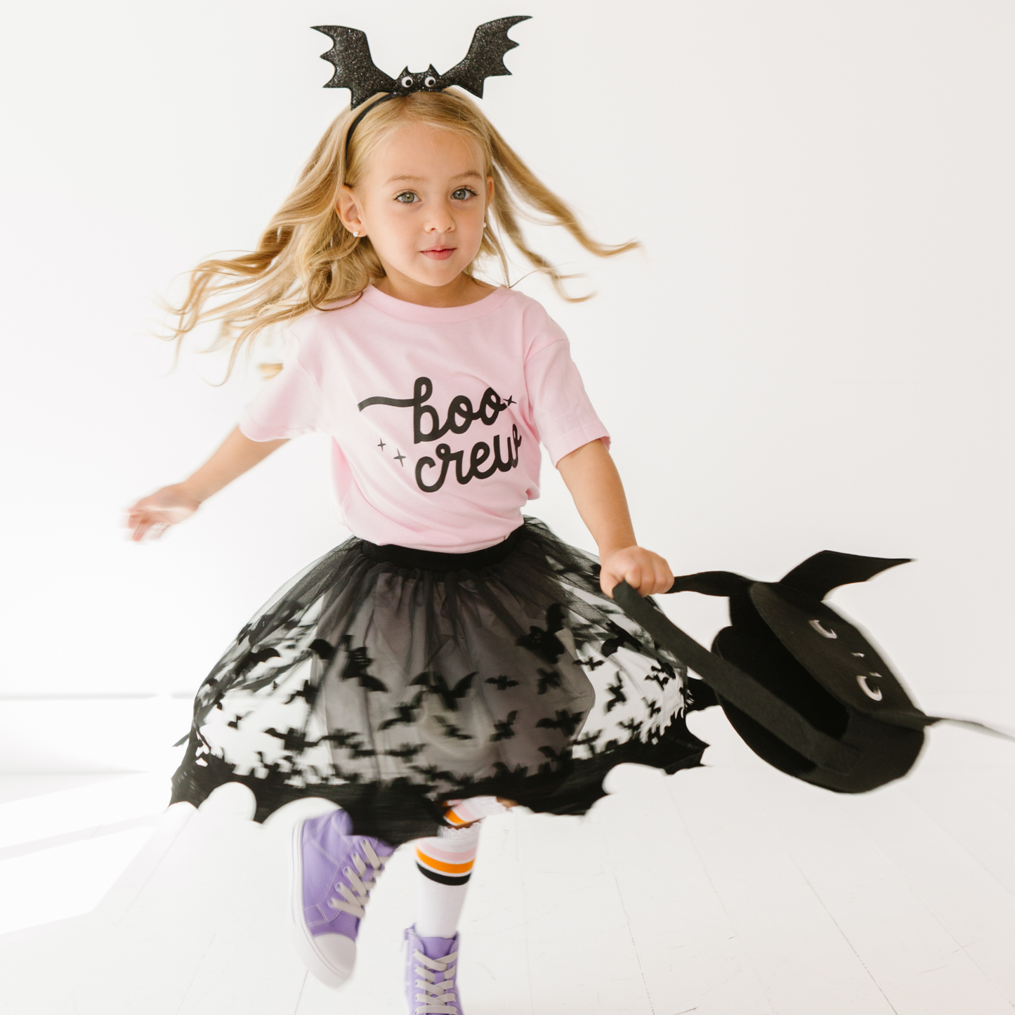 Boo Crew Halloween Toddler and Youth Shirt | Pink & Black