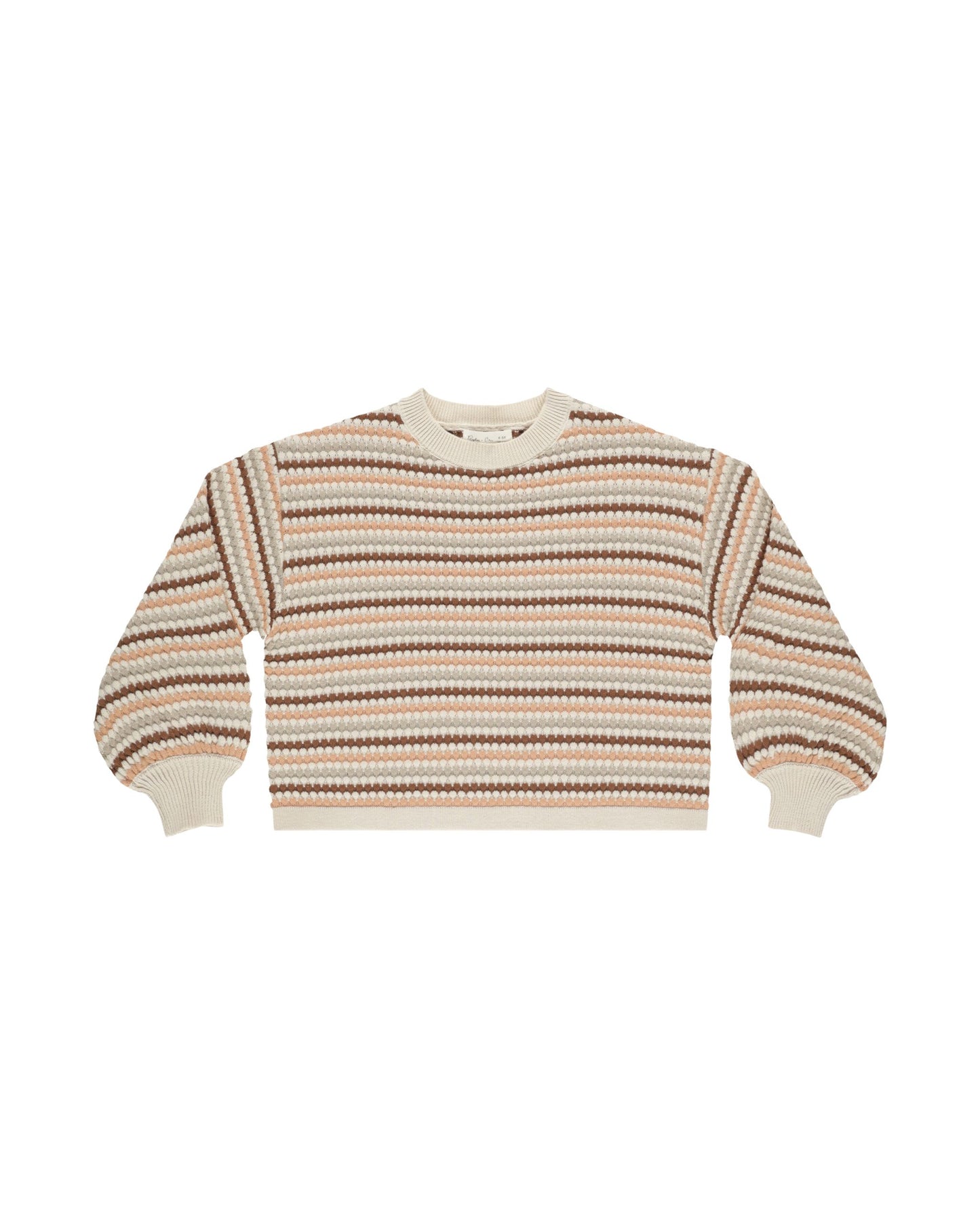 Boxy Crop Sweater || Honeycomb Stripe