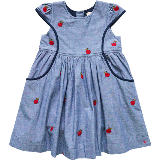 Eden Dress, Apple Embroidery
