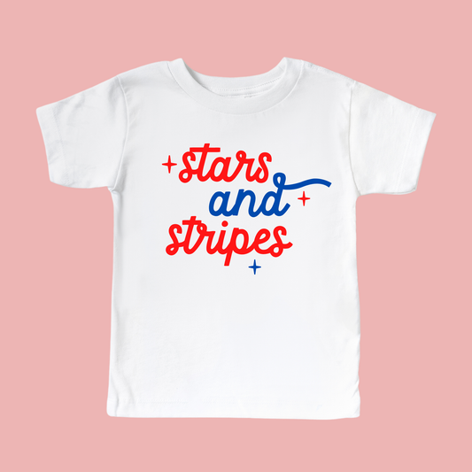 Stars and Stripes Toddler & Youth Shirt | White