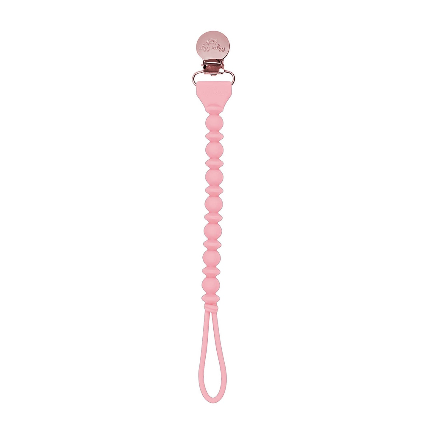 Sweetie Strap™ Silicone One-Piece Pacifier Clips - Pink Beaded