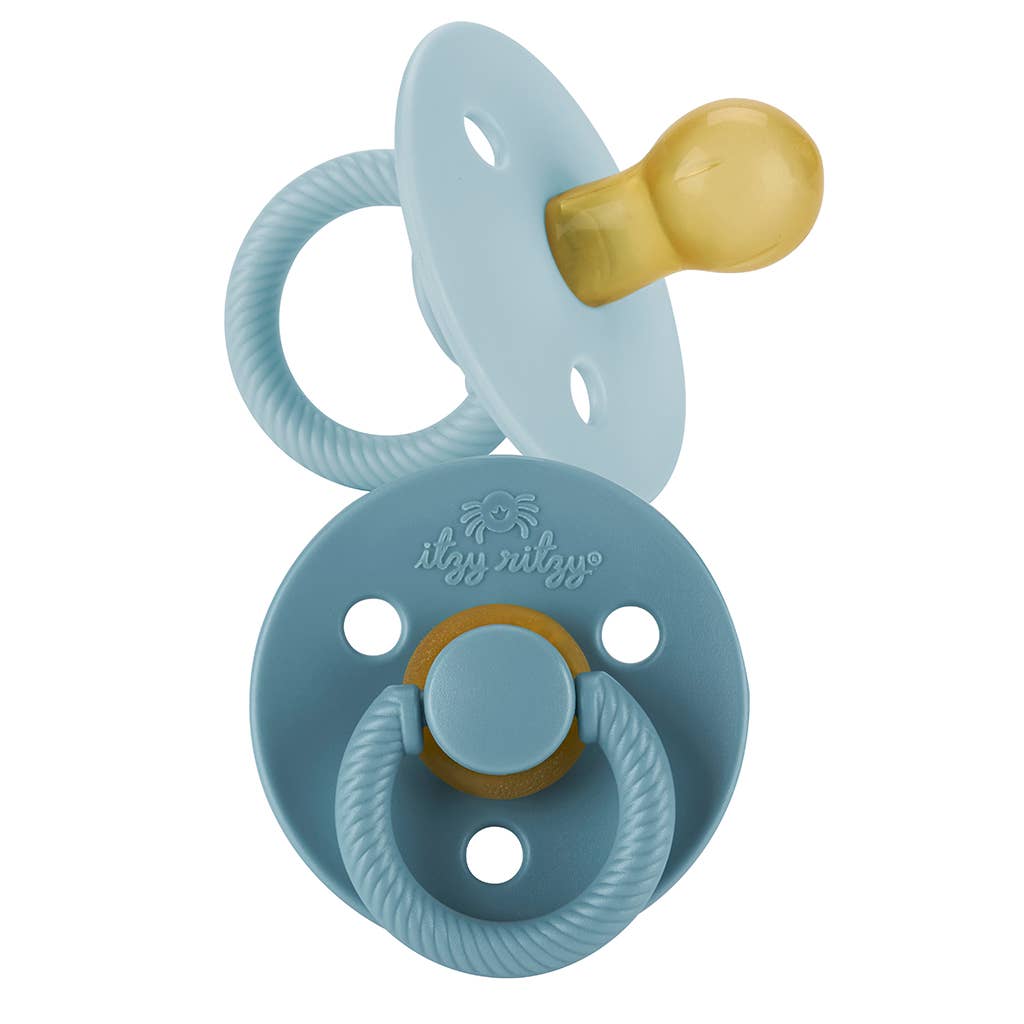 Itzy Soother™ Natural Rubber Paci Sets - Blossom + Rosewood