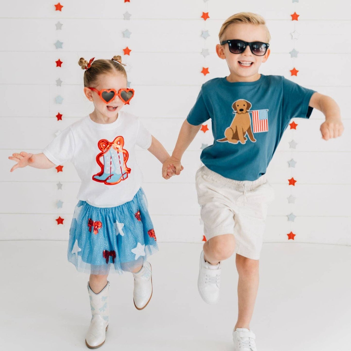 Patriotic Pup Patch Short Sleeve T-Shirt