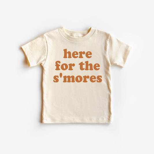 Here for the S'mores Camping Shirt | Natural