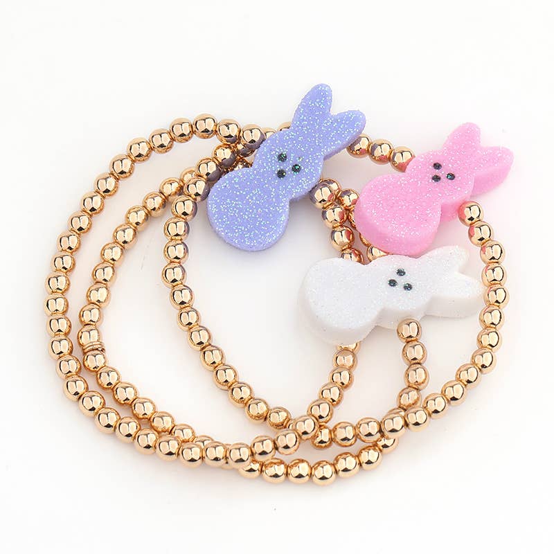 Kids' Acrylic Peeps Bunny Bracelet | Purple
