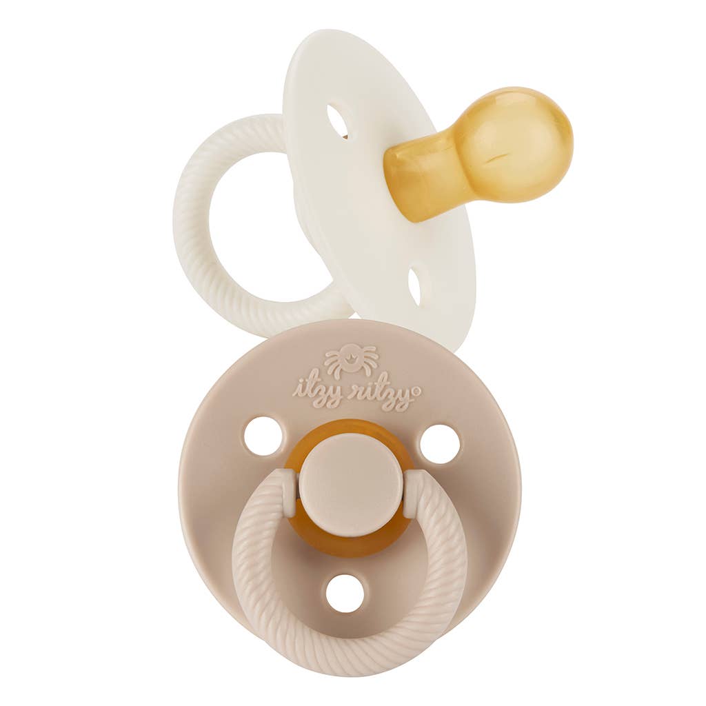 Itzy Soother™ Natural Rubber Paci Sets - Blossom + Rosewood