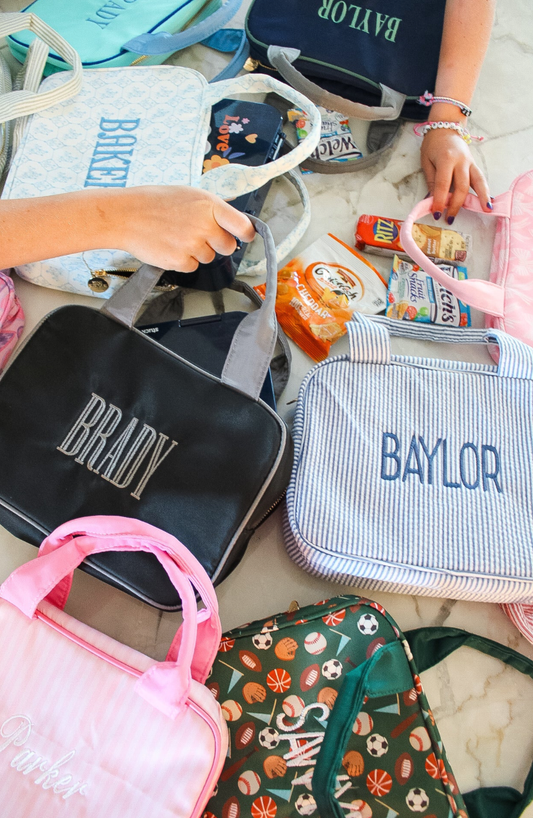 Insulated Lunchboxes: Black + Grey Colorblock